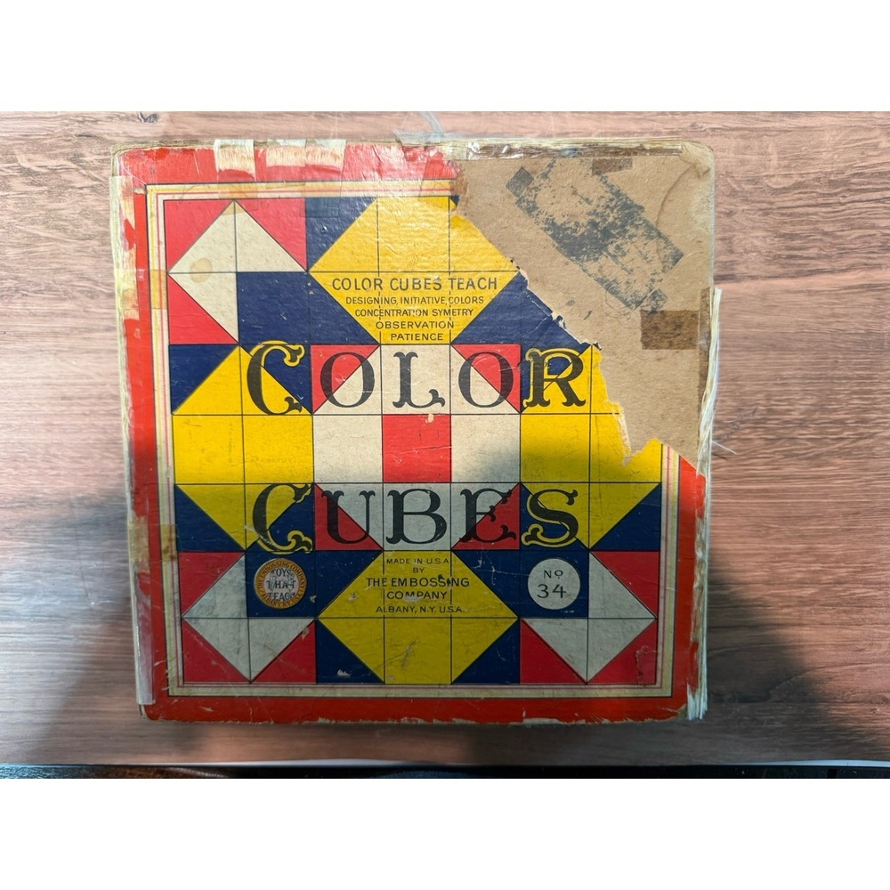 Vintage Toy - Game Embossing Company Color Cubes No. 34